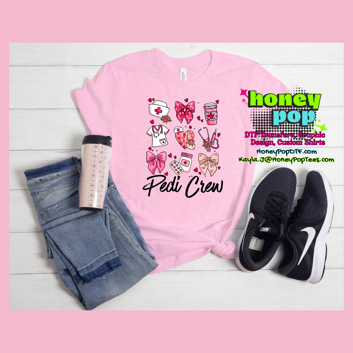 Pedi Crew Valentine's Shirt – HoneyPop Designs, LLC